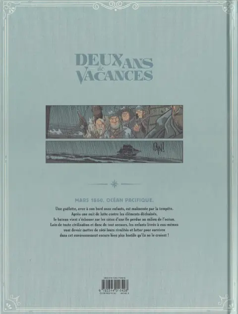 Verso de l'album Deux ans de vacances Chapitre 1/3