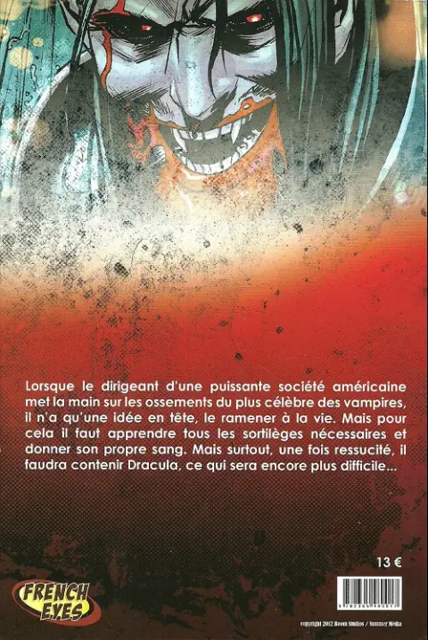 Verso de l'album Dracula Tome 1 La Compagnie des Monstres
