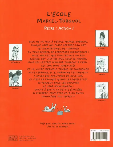 Verso de l'album L'École Marcel-Torgnol Tome 2 Récré : action !