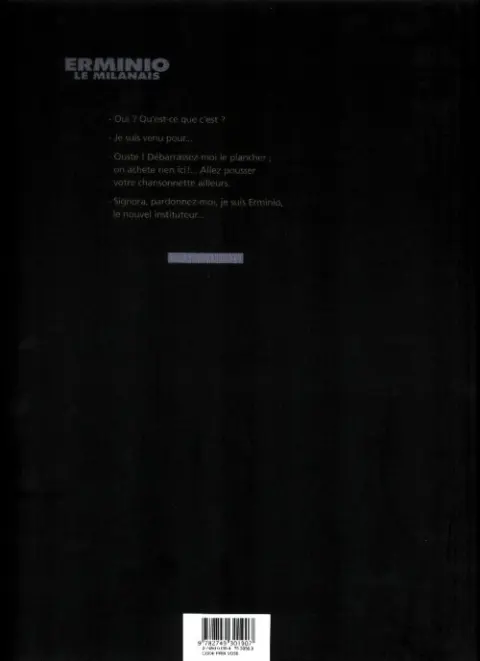 Verso de l'album Erminio le Milanais