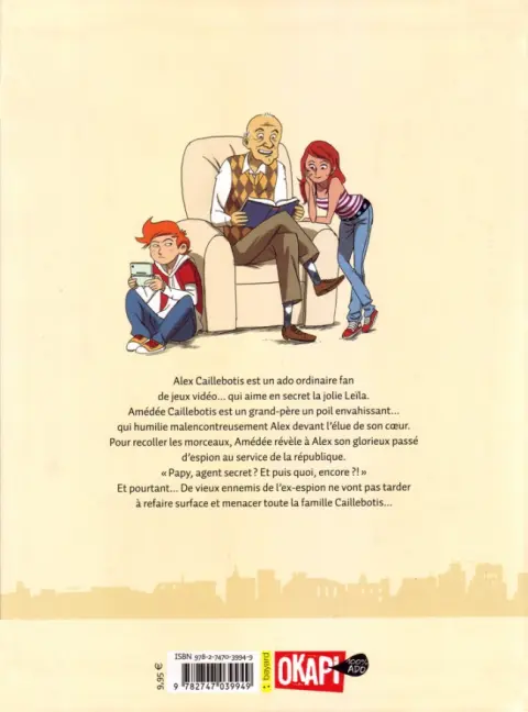 Verso de l'album Espions de Famille Tome 1 Bons Baisers de Papy