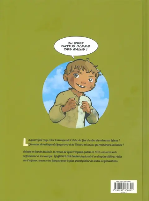 Verso de l'album La Guerre des boutons