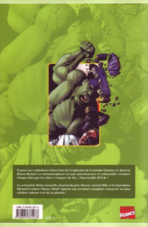 Verso de l'album Hulk Tome 2 Banner