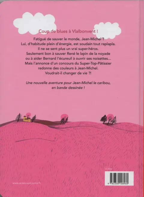 Verso de l'album Jean-Michel le Caribou Tome 9 Jean-Michel fatigué d'être un super-héros