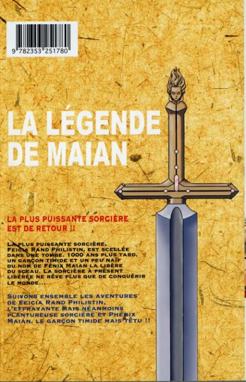 Verso de l'album La Légende de Maian Tome 1