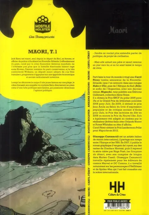 Verso de l'album Maori Tome 1 La voie humaine.