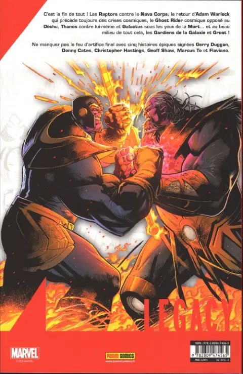 Verso de l'album Marvel Legacy - Marvel Epics Tome 3 Le retour d'adam warlock