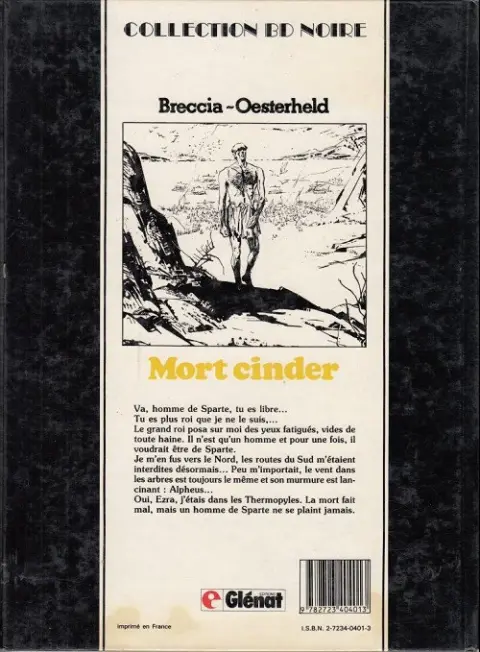 Verso de l'album Mort Cinder Tome 3