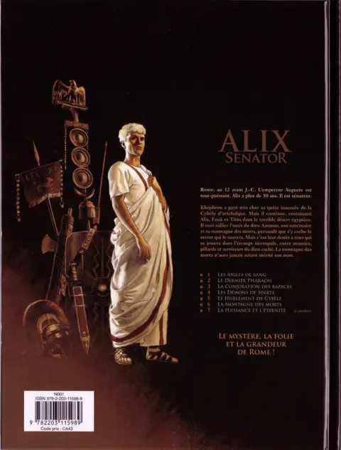 Verso de l'album Alix Senator Tome 6 La Montagne des morts
