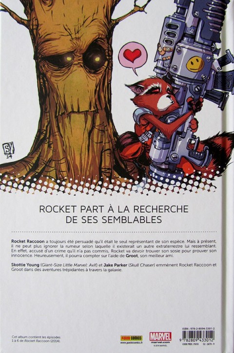 Verso de l'album Rocket Raccoon Tome 1 Il était un Groot...