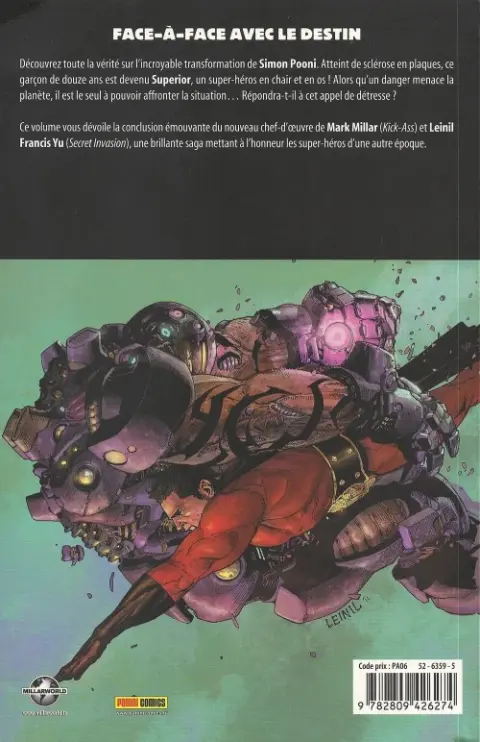 Verso de l'album Superior Tome 2 L'âme d'un héros