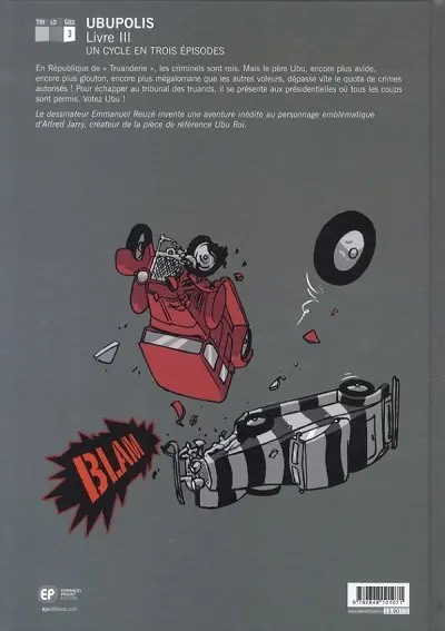Verso de l'album Ubu roi Tome 3 Ubupolis