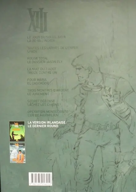Verso de l'album XIII Volume 9 La Version irlandaise / Le Dernier round