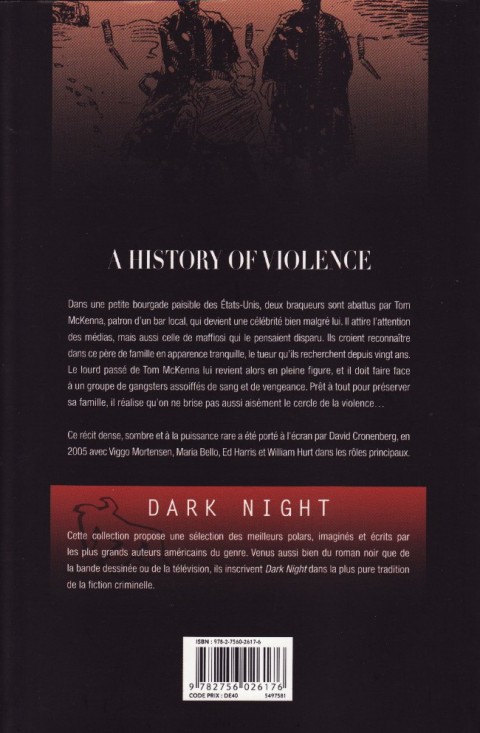 Verso de l'album A History of Violence