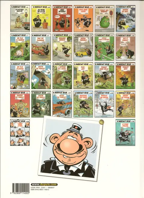 Verso de l'album L'Agent 212 Tome 4 Voie sans issue