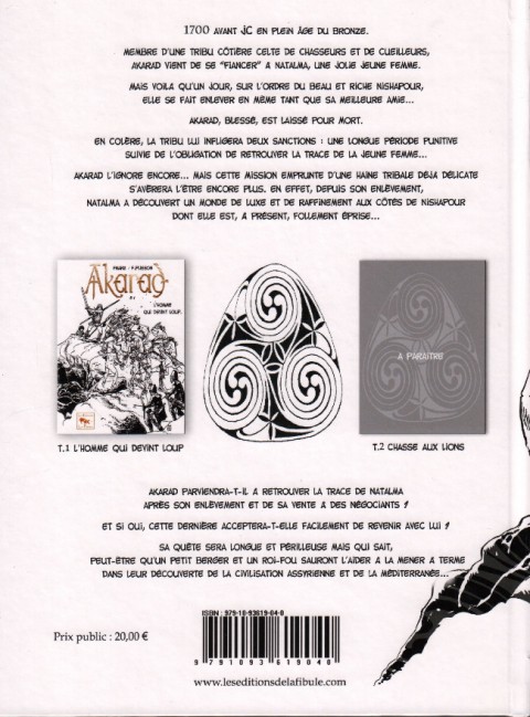 Verso de l'album Akarad Tome 1 L'homme qui devint loup