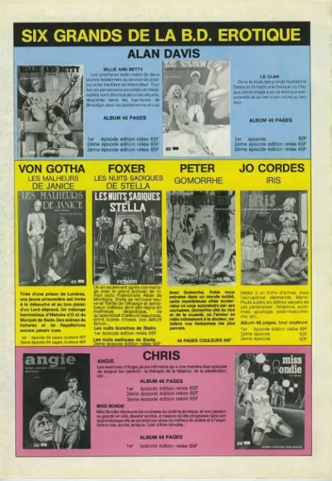 Verso de l'album Les Confidences de Nado Tome (1er épisode) Sexbulles N° 25