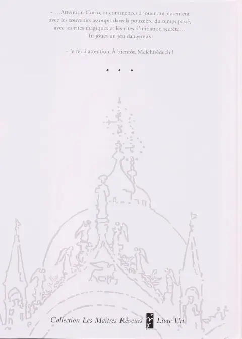 Verso de l'album Corto Maltese Tome 7 Fable de Venise
