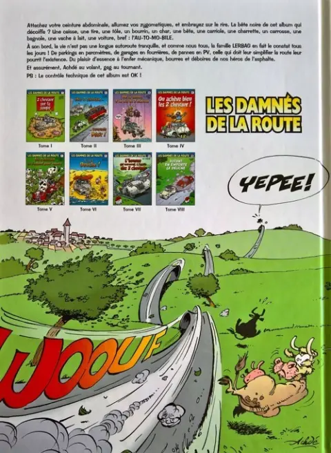 Verso de l'album Les damnés de la route Tome 8 Autant en emporte la deuche