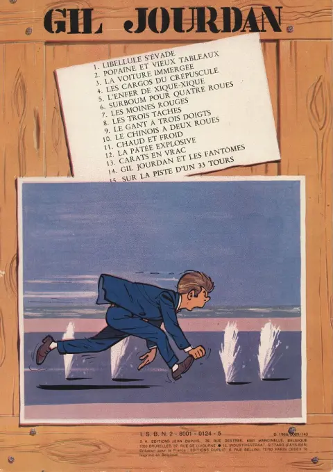 Verso de l'album Gil Jourdan Tome 9 Le gant à trois doigts