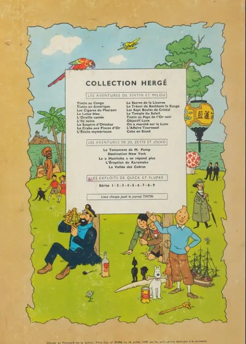 Verso de l'album Les Aventures de Jo, Zette et Jocko Tome 4 Le Rayon du Mystère 2e épisode, L'éruption du Karamako