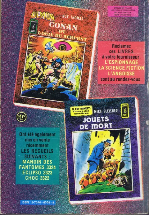 Verso de l'album Aventures fiction nº 4 et nº 5 Via dimension 5 - L'homme multiple