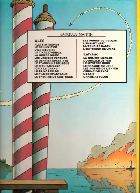 Verso de l'album Lefranc Tome 8 L'arme absolue