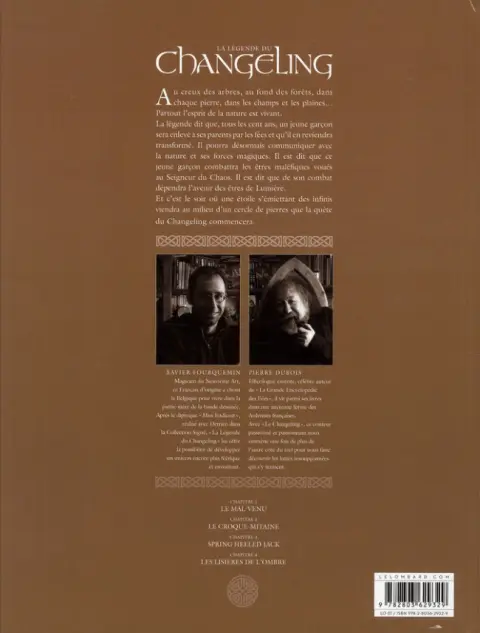 Verso de l'album La Légende du Changeling Tome 1 le mal-venu