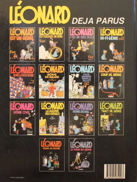 Verso de l'album Léonard Tome 2 Léonard est toujours un génie