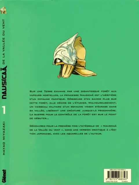 Verso de l'album Nausicaä de la vallée du vent Tome 1