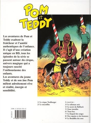 Verso de l'album Pom et Teddy Tome 8 Le microfilm