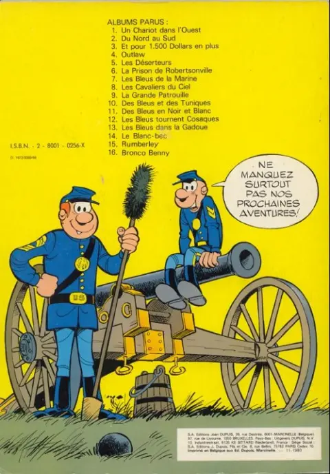 Verso de l'album Les Tuniques Bleues Tome 2 Du nord au sud