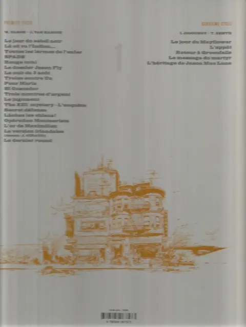 Verso de l'album XIII Tome 1 Le jour du soleil noir