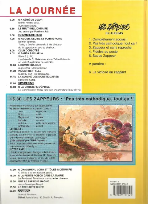 Verso de l'album Les Zappeurs Tome 2 Pas très cathodique, tout ça !