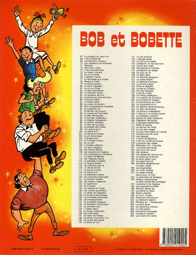 Verso de l'album Bob et Bobette Tome 208 Les chiens de l'enfer