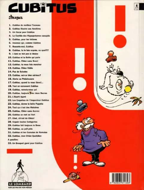 Verso de l'album Cubitus Tome 32 Mon chien quotidien