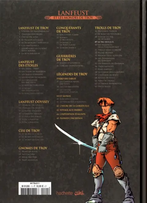 Verso de l'album Lanfeust et les mondes de Troy Tome 49 Trolls de Troy - Le feu occulte