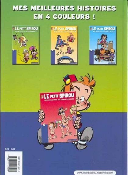 Verso de l'album Le Petit Spirou Albums publicitaires pour Shell Mes meilleures histoires en vert