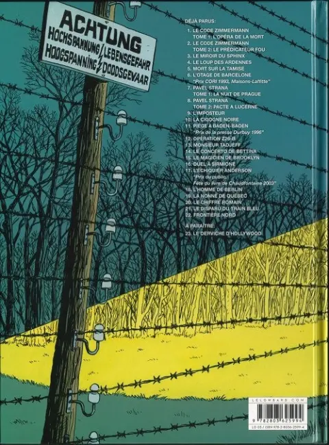 Verso de l'album Victor Sackville Tome 22 Frontière nord