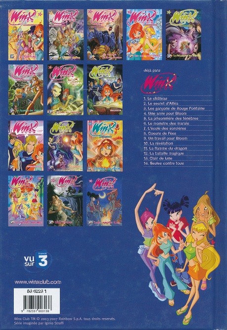 Verso de l'album Winx Club Tome 14 Seules contre tous