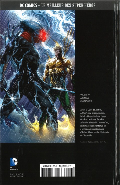 Verso de l'album DC Comics - Le Meilleur des Super-Héros Volume 77 Aquaman - L'Autre Ligue