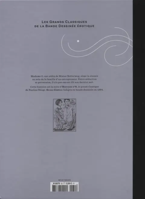 Verso de l'album Les Grands Classiques de la Bande Dessinée Érotique - La Collection Tome 39 Histoire d'O - Tome 3