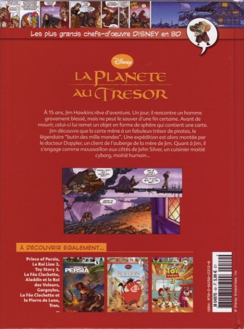 Verso de l'album Les plus grands chefs-d'œuvre Disney en BD Tome 49 La planète au trésor
