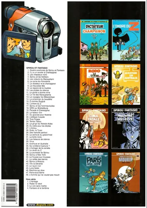 Verso de l'album Spirou et Fantasio Tome 11 Le gorille a bonne mine