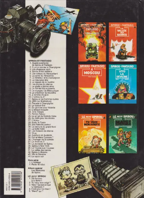 Verso de l'album Spirou et Fantasio Tome 27 L'Ankou