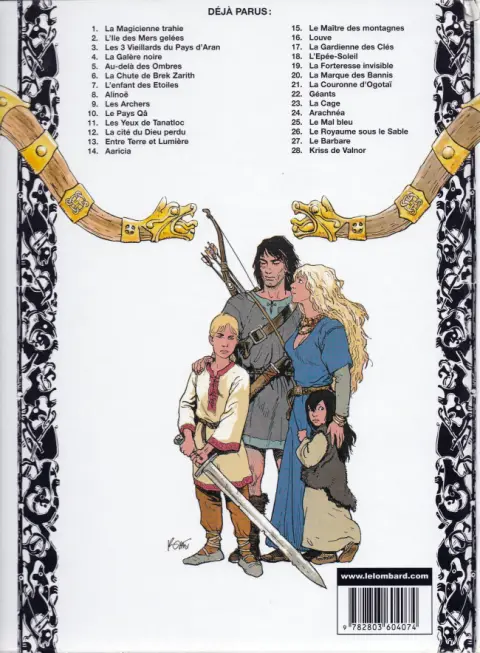 Verso de l'album Thorgal Tome 5 Au-delà des ombres