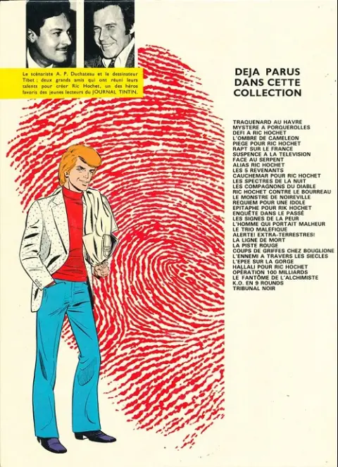 Verso de l'album Ric Hochet Tome 29 Opération 100 milliards