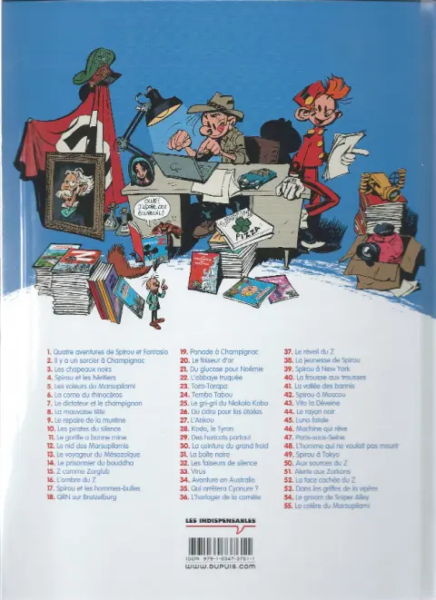 Verso de l'album Spirou et Fantasio Tome 45 Luna fatale