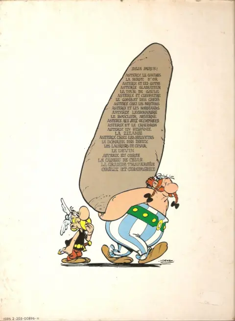 Verso de l'album Astérix Tome 18 Les lauriers de César