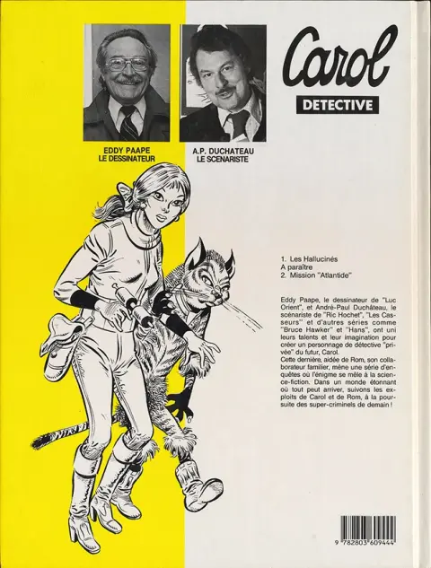 Verso de l'album Carol Détective Tome 1 Les hallucinés
